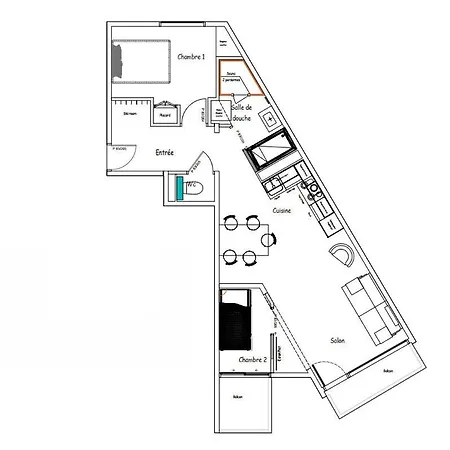 Apartment Roc De Peclet - Spacieux Sur Les Pistes Pour 6 Personnes Mae-7450